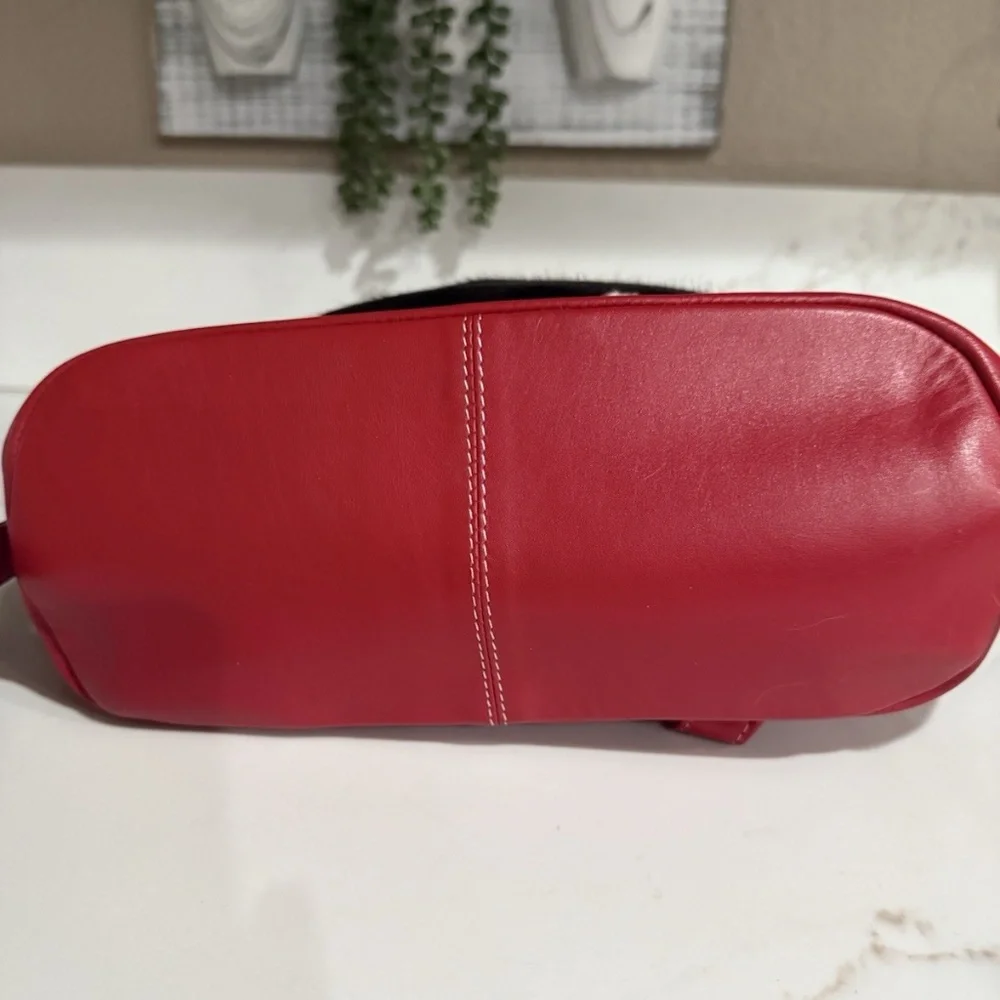 ili New York Red Leather Calf Hair Backpack - Picture 8 of 8